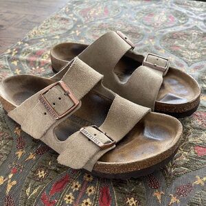 Birkenstock Arizona Suede Leather - Taupe